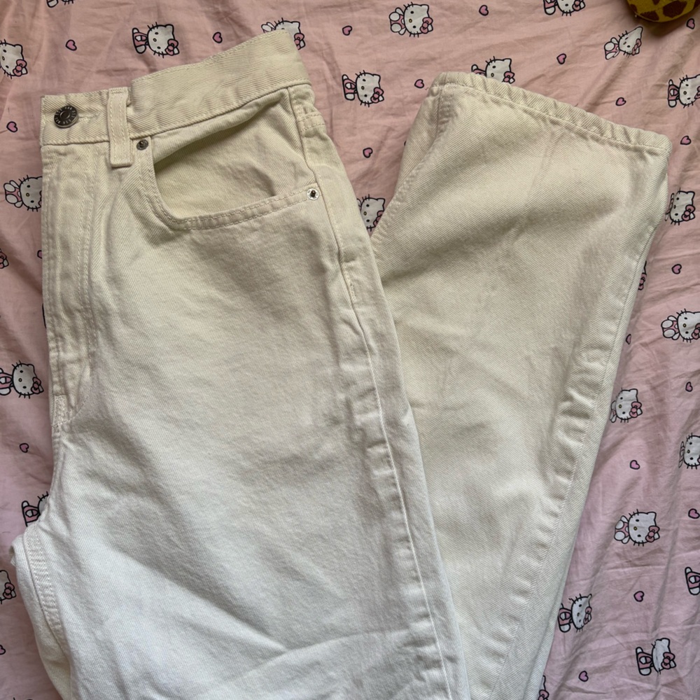 Urban Outfitters BDG Off-White High Rise Baggy Jeans